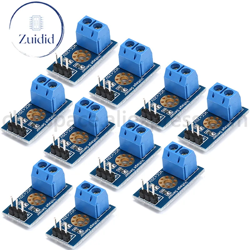 10pcs/1pc Smart Electronics DC 0-25V Standard Voltage Sensor Module Test Electronic Bricks Smart Robot for arduino Diy Kit