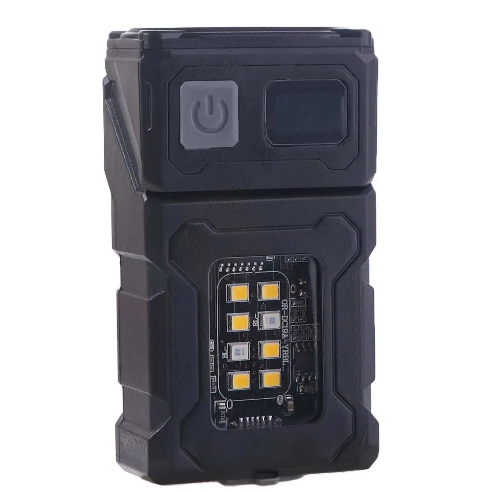 

Super Bright Keychain Flashlight LED Waterproof Portable Work Light with COB Emergency Light USB Rechargeable Hat Clip Light