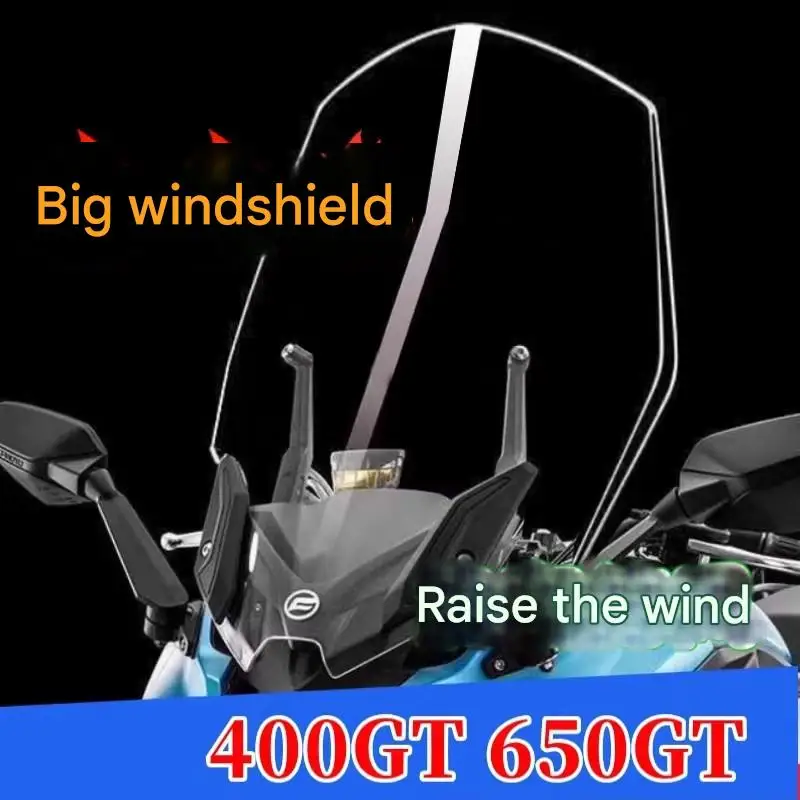 

For CFMOTO CF400 650GT Modified Windshield Heightened, Wider Front Windshield and Expanded Side Windshield