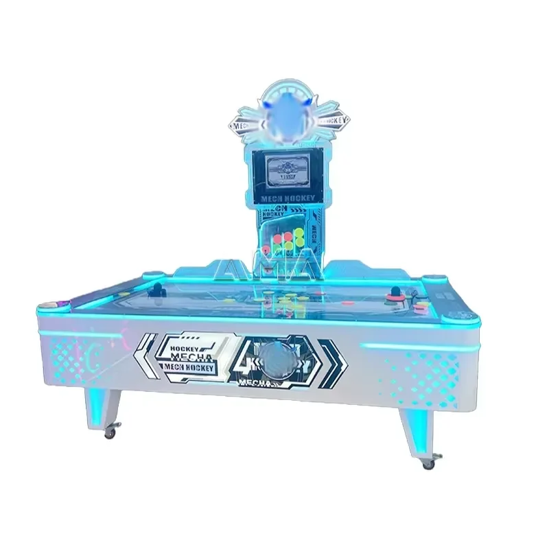 Coin-Operated Arcade Single Multi-Ball Air Hockey Table Model A03 100W Power Metal and Plastic for