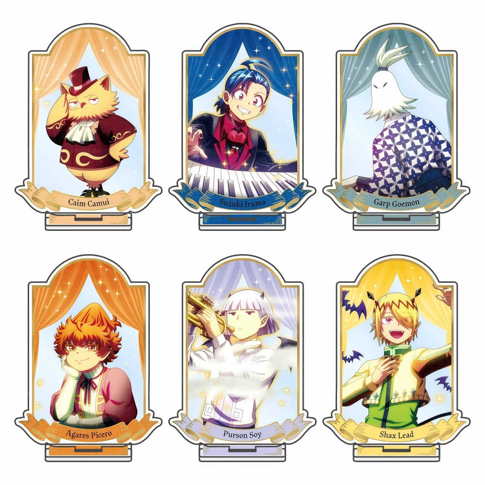 Anime Welcome To Demon-School Iruma-kun Keychain Figure Suzuki Iruma Valac Clara Acrylic Keyring Car Bag Decoration fans gifts