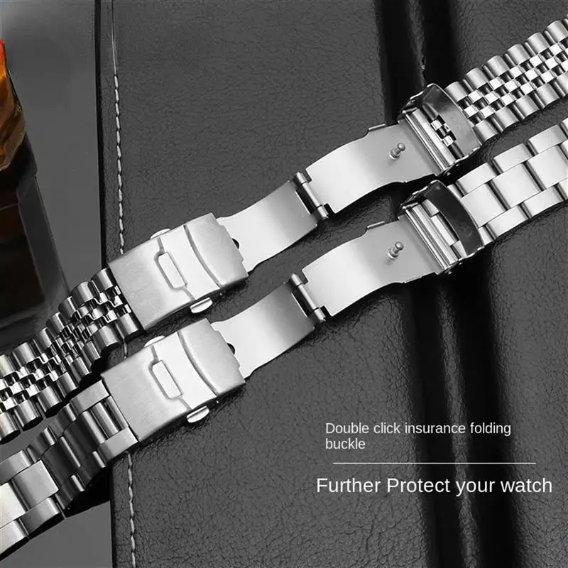 TINTAG For SEIKO No. 5 SKX009 SKX007 SKX175 SKX173 Solid Stainless Steel Strap 20mm 22mm man Watchband Accessories Watch Belt