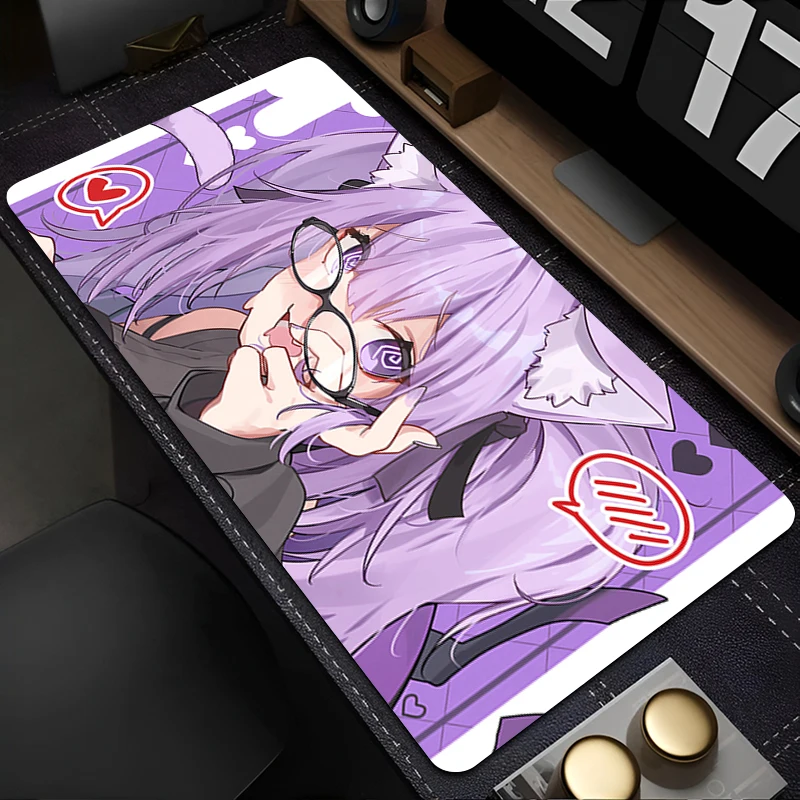 Muismat Laptop Kantoorkast Toetsenbord Pad PC Bureaumat Grote muismat Antisliprubber H-hololive Nekomata Okayu Extended Pad