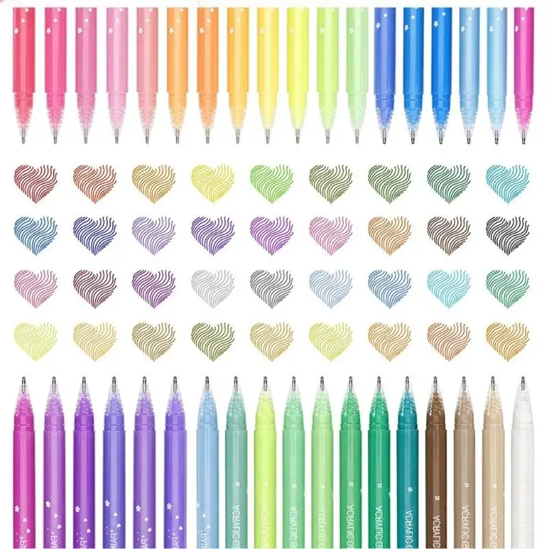 Acrylic Art Markers 0.8MM Fine Tip Quick Dry Acrylic Pen for Drawing Doodling Journaling Smooth Control for Students D2RC