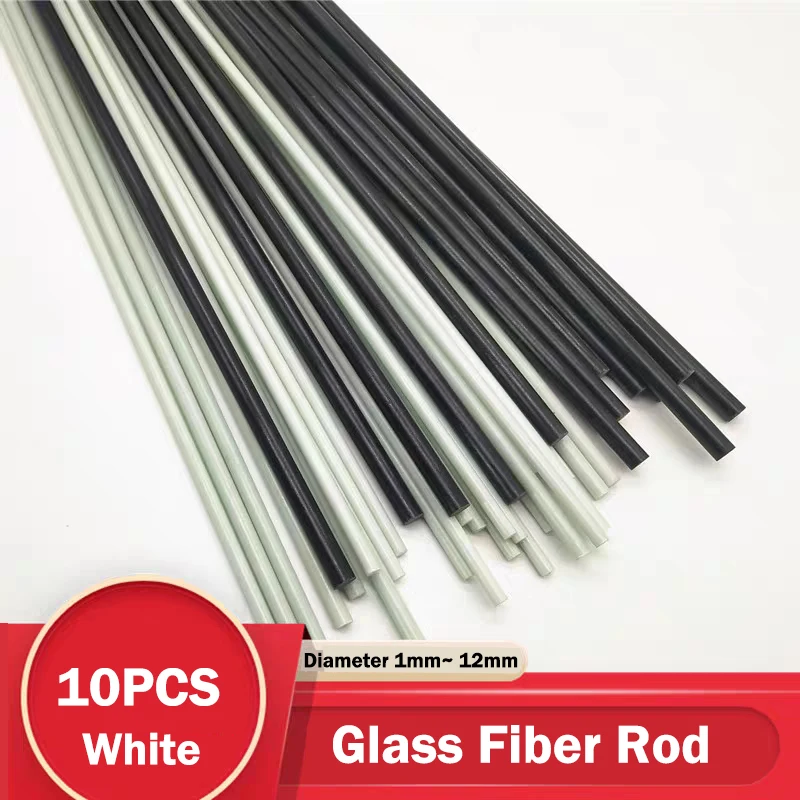 

Length 500mm Glass Fiber Rod Diameter 1.0mm~12mm Insulation Material White Solid Fiberglass Bar