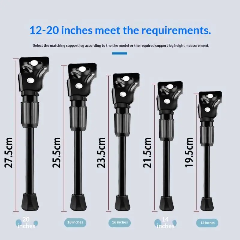 New Kids Bike Kickstand Heavy Duty Parking Stand Foot Brace Support For Children Bicycle Side Mount 12 14 16 18 20 Inch Wheels view 6