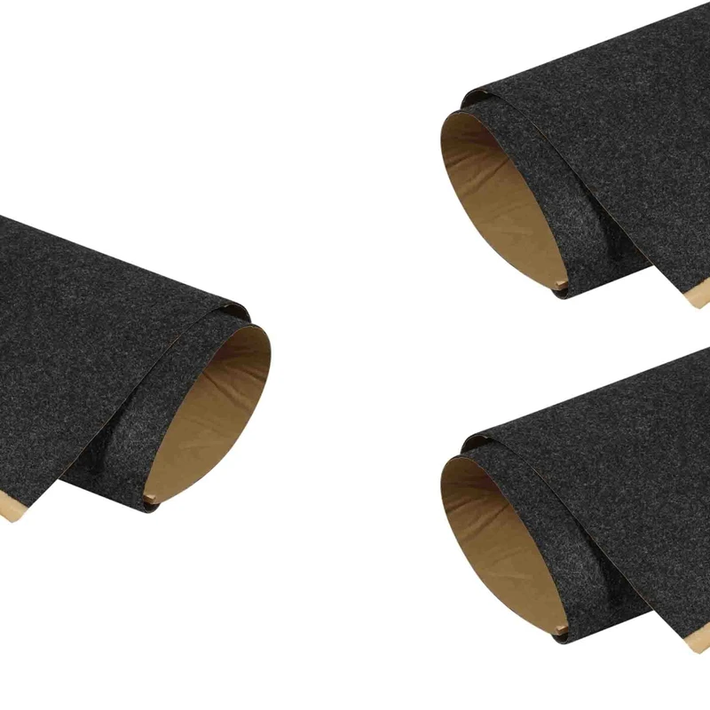 3X Speaker Cloth Car Subwoofer Box Polyester Fiber Sound-Absorbing Board Clothes Anti-Seismic Blanket Felt Gray