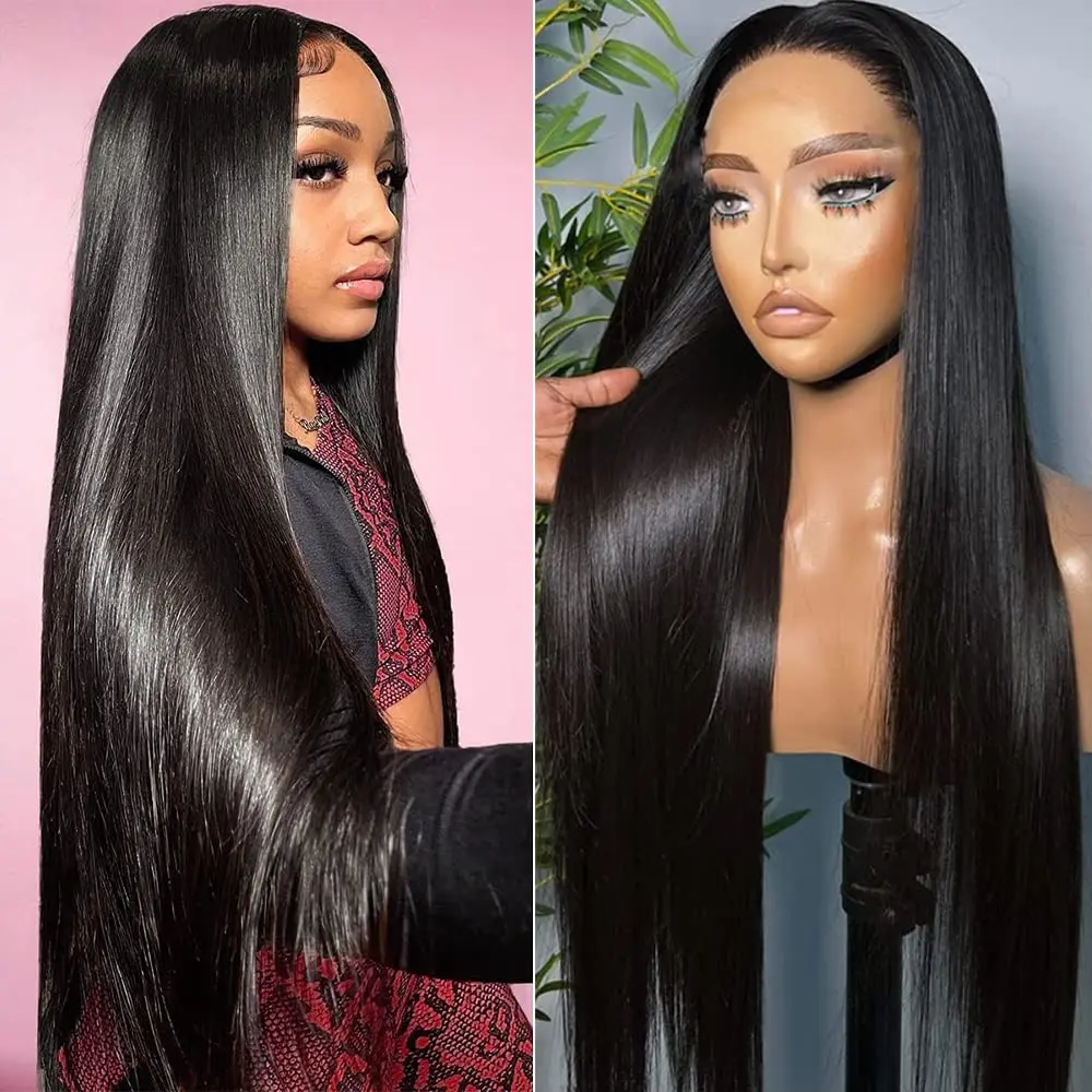 Glueless Wig Human Hair Straight Wig 5x5 6x4 Wear Go HD Lace Closure Wig 30 32 34 36 38 40 Inch Brazilian 100% Human Hair Wig