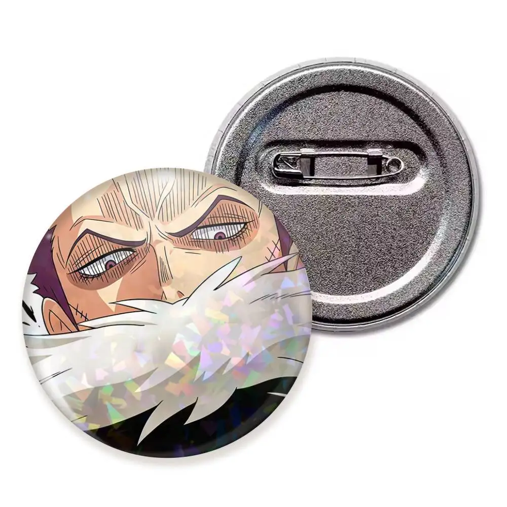 C-harlotte K-atakuri 75x75 25x25 mm Cartoon Round Brooches on Backpack Shirt Accessories Jewelry Badge Gift for Friends