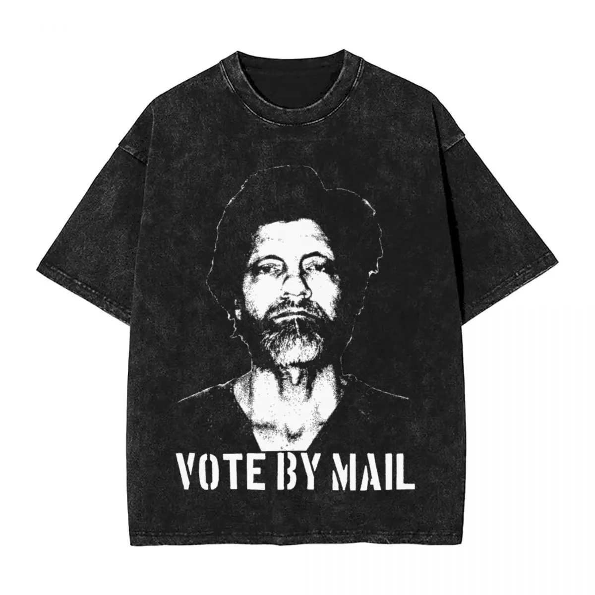 Vote By Mail Ted Kaczynski Washed T Shirt Male Aesthetic Cotton T Shirts Summer Breathable Harajuku Tees Print Plus Size Tops