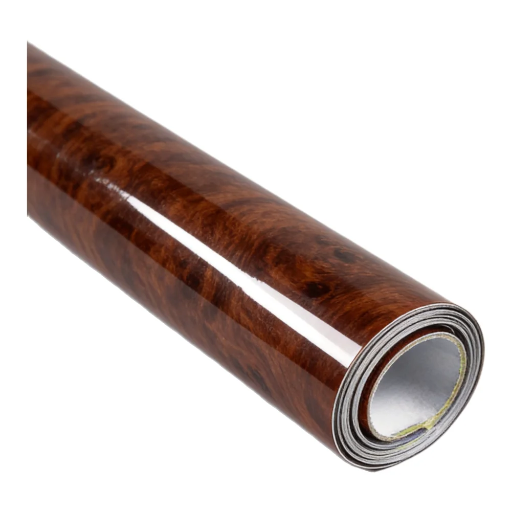 Car Glossy Waterproof Sticker Wood Decals For Car Interiors, Self-adhesive, Wrap For Cars Car Interior Decorative Stickers