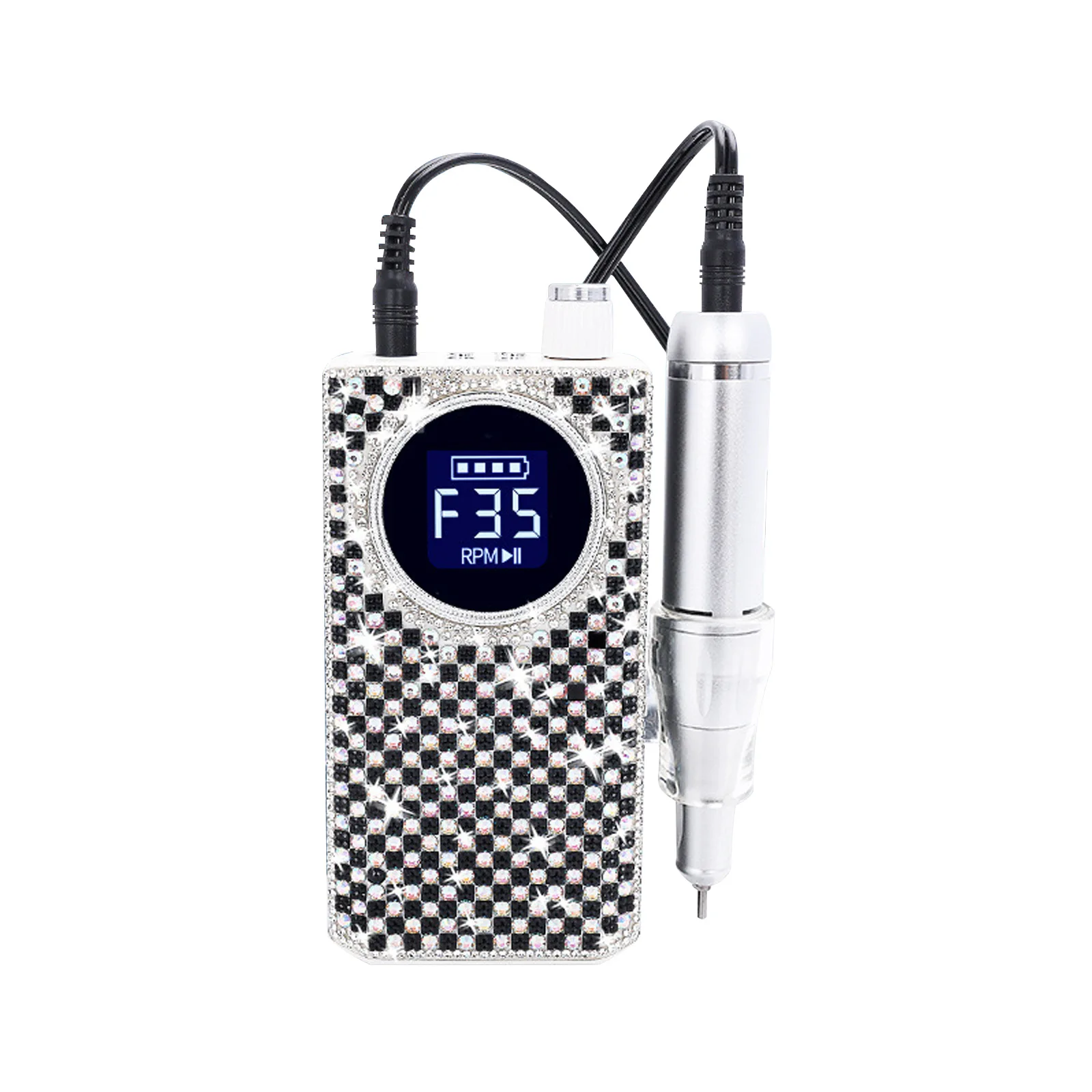 Shiny Crystal Rhinestone Nail Drill Machine 35000rpm Professional beaut Personal Care Brushless Nail Drill