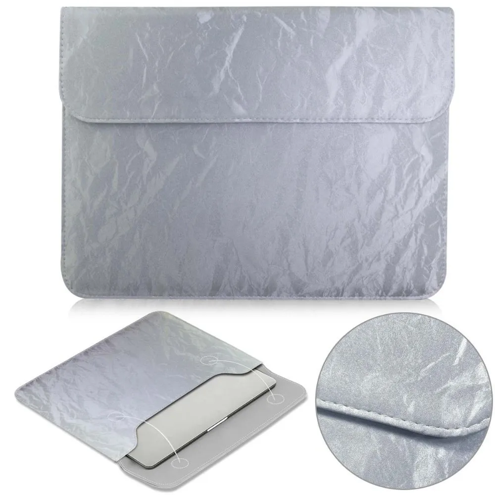 Magnetic Closure 14inch Laptop Bags Faux Leather Envelope Design Laptop Sleeve Pouch Waterproof Lightweight Notebook Sleeve