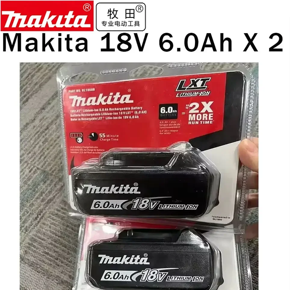 100% Original Makita 6Ah/5Ah/3Ah for Makita 18V Battery BL1830B BL1850B BL1850 BL1840 BL1860 BL1815 Replacement Lithium Battery