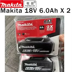 Bateria de lítio para Makita, 100% Original, 6Ah, 5Ah, 3Ah, 18V, BL1830B, BL1850B, BL1850, BL1840, BL1860, BL1815