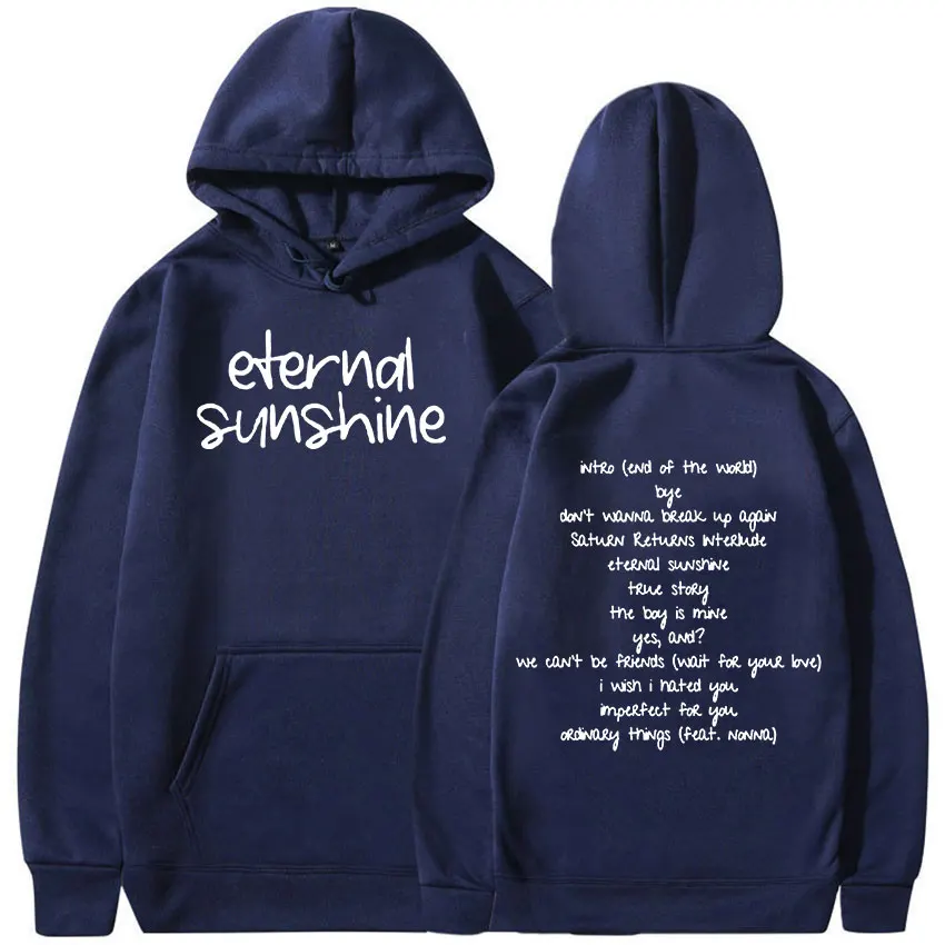 Ariana Grande Eternal Sunshine 2024 New Album Hoodie Men Women Casual Fashion Pullover Oversized Sweatshirts Hip Hop Streetwear