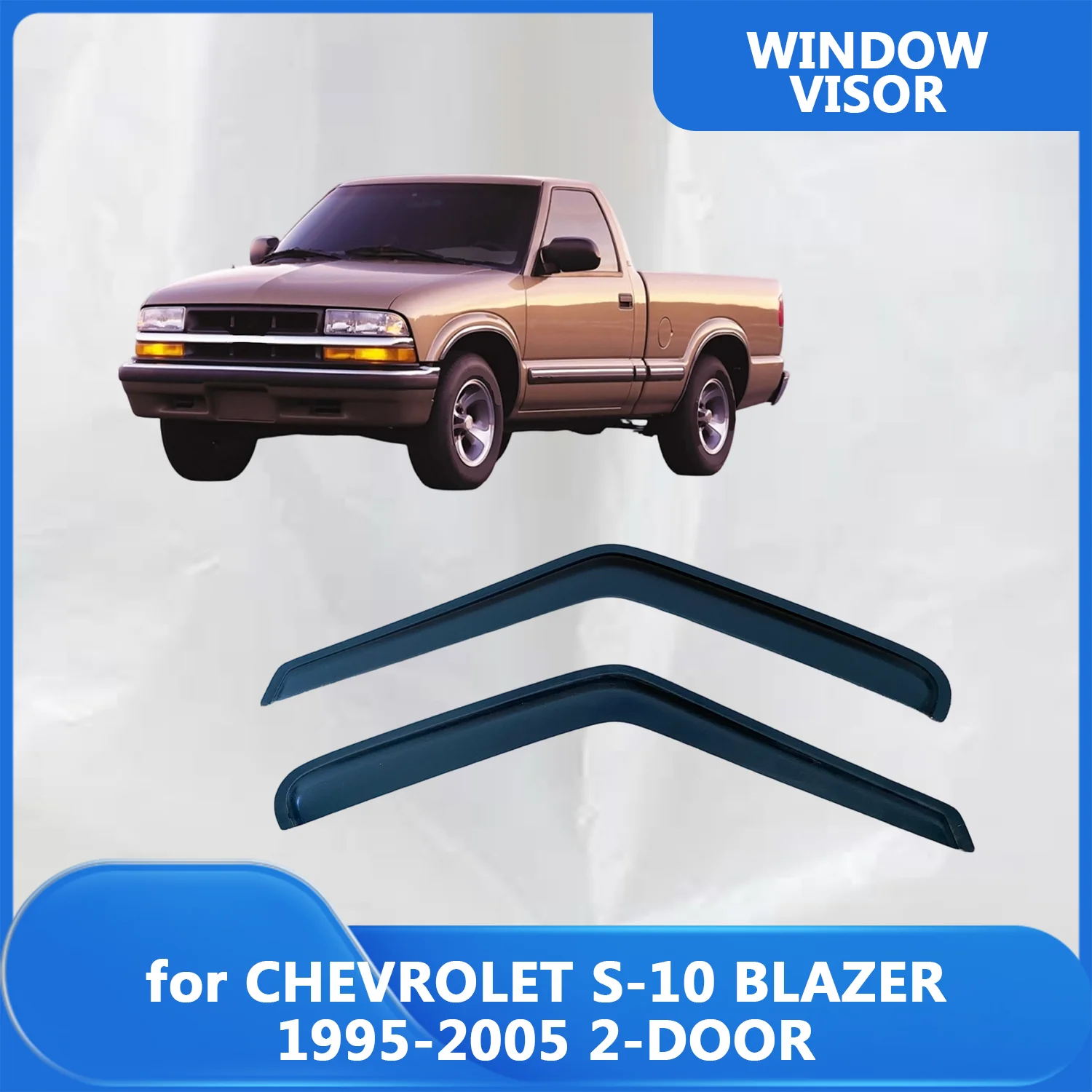 

Window Visor for CHEVROLET S-10 BLAZER 1995-2000 2001 2002 2003 2004 2005 2-DOOR Wind Deflectors Rain Guards Door Visor Vent