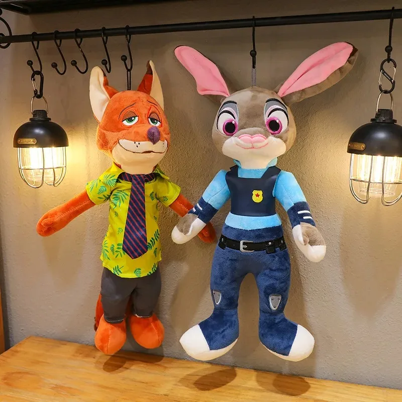 40Cm Disney Zootopia Character Nick Wilde Judy Hopps Cartoon Cute Toy Doll Model Birthday Christmas Gift for Children Friends