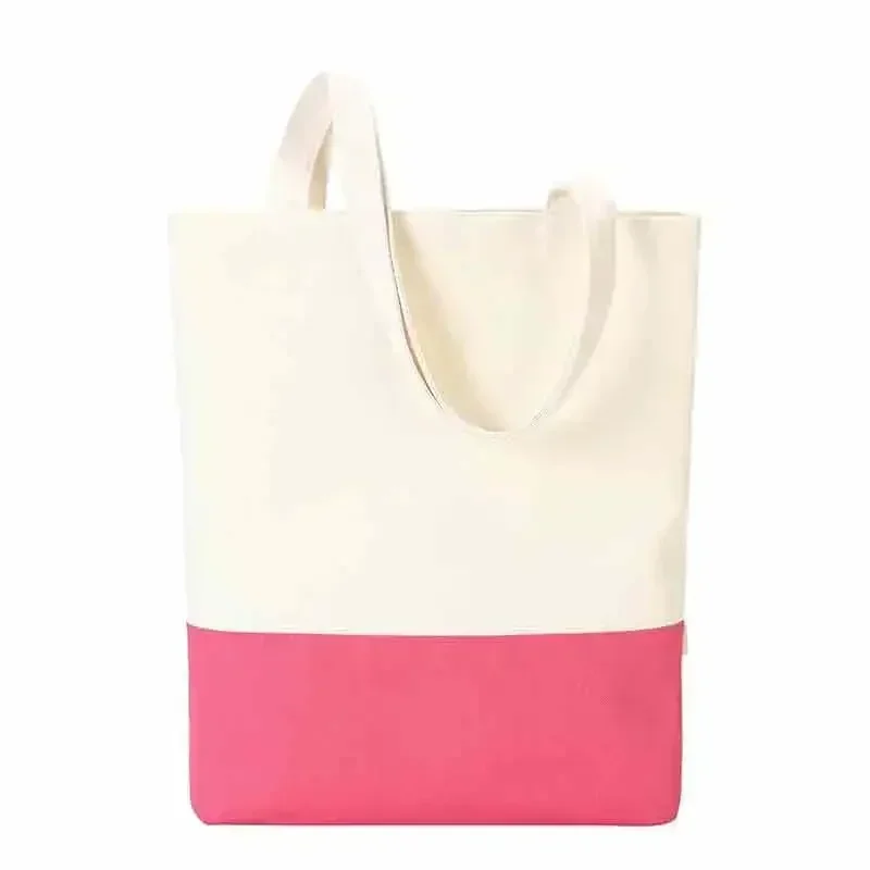 TW6 Canvas Book Tote Bag for Women Library Cloth Reusable Grocery Bags Cute Teacher School Cotton