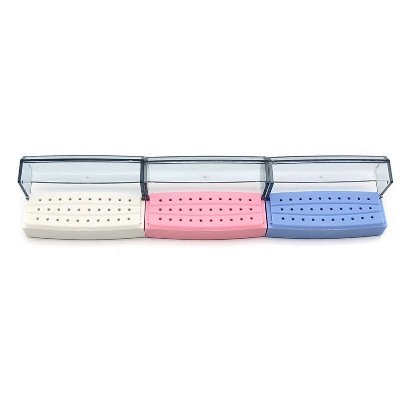 30 Holes Dental Disinfection Box Plastic Burs Drill Sterilization Case Holder Block Dentistry Instruments dental Supplies