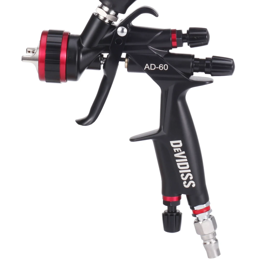 

DEVIDISS AD-60 Pneumatic Varnish Paint Spray Gun High Atomization Low Pressure 1.3mm Gravity Feed
