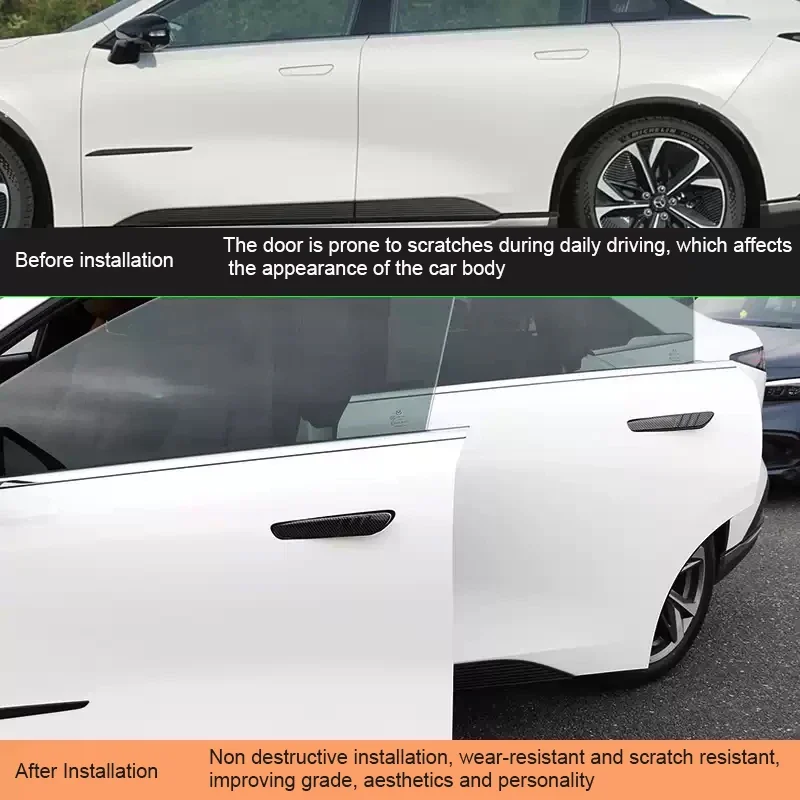 

4pcs Car ABS Door Handle Cover Anti Scratch Waterproof Durable Auto Exterior Protect Accessory For Mazda EZ-6 2024-Present