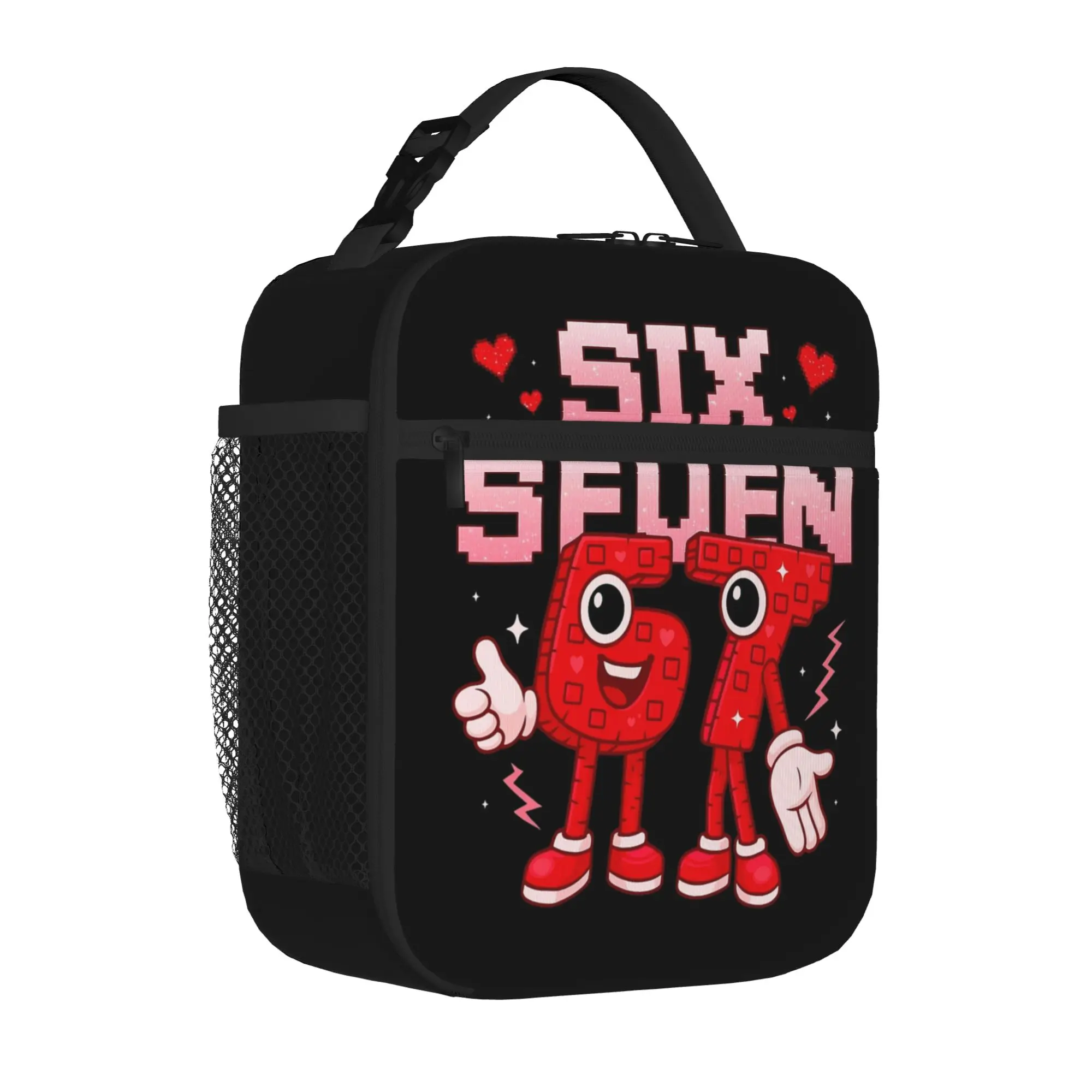 Funny Meme 67 Six Seven Thermal Insulated Lunch Bags for Travel  Portable Food Container Bags Thermal Cooler Lunch Box