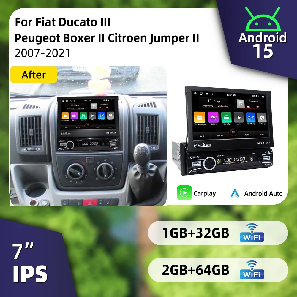 1Din Telescopic Car Stereo 7