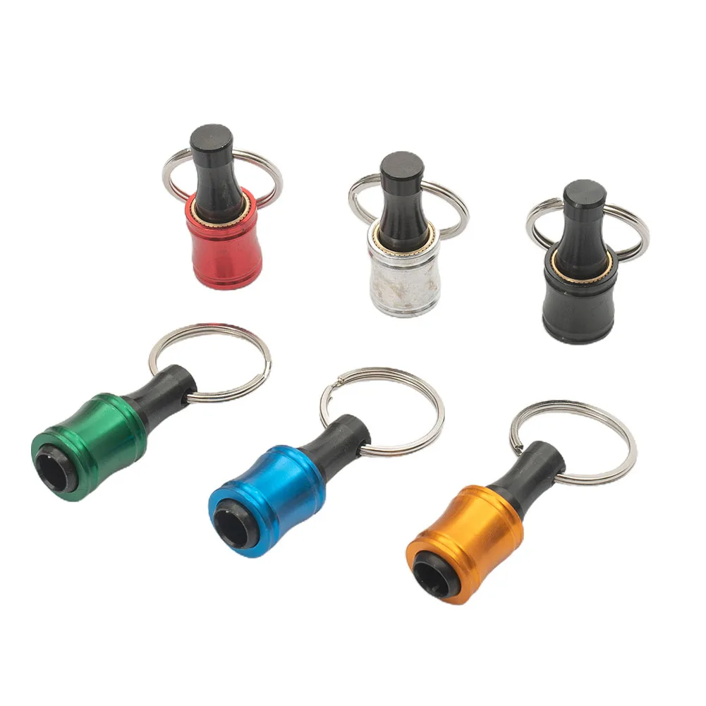 6pcs 1/4 Hex Shank Aluminum Screwdriver Bit Holder Extension Bar With Carabiner For Electric Drill Driver Hand Tool Accessories