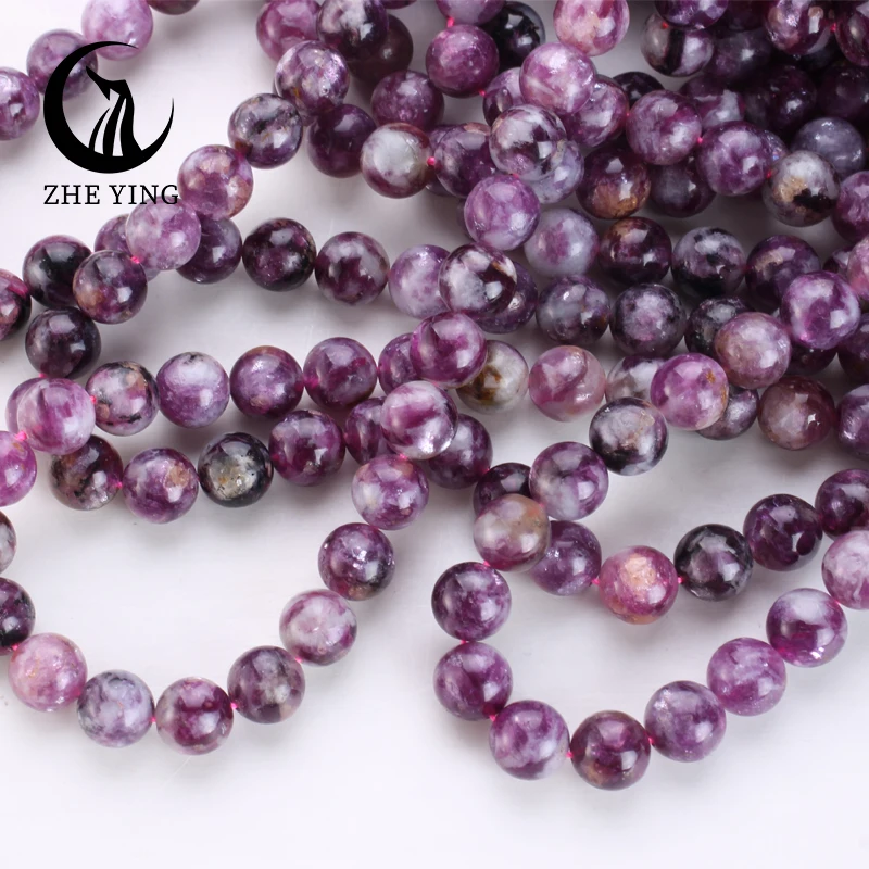 New Natural Phosphosiderite Beads Tanzanian Purple Emerald Stone Round Loose Beads For Jewelry Making DIY Bracelets 8 10mm 15\