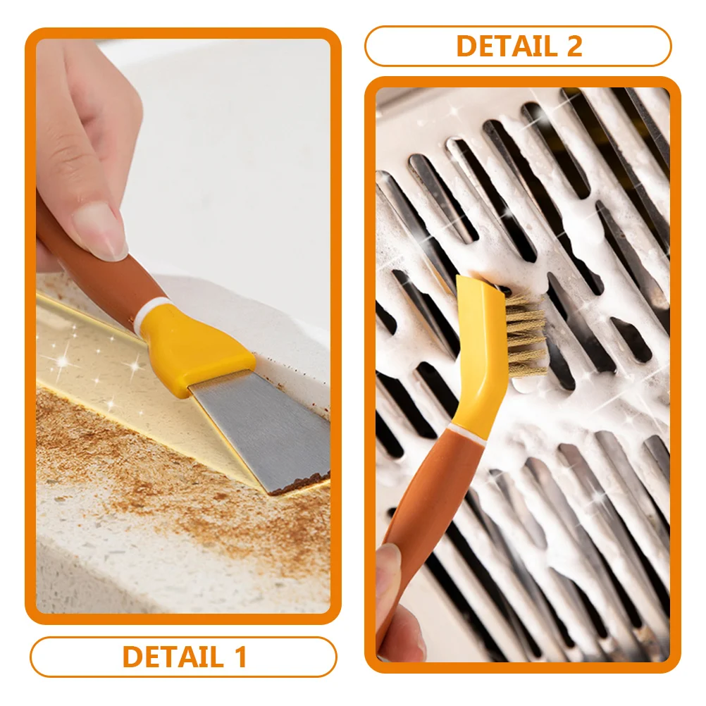 

Cleaning Multi-Function Stove Cleaner Brush Kitchen Scrubber Gas Burner Scraper Portable Oil-Free Design Ceramic Tiles