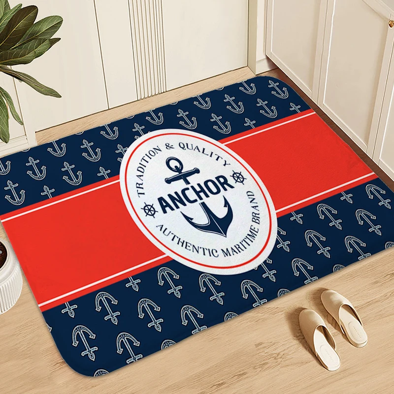 

Anchor Rug for Bedroom Bathroom Living Room Floor Carpet Home Entrance Mats Washable Non-slip Kitchen Rugs Entrance Doormat