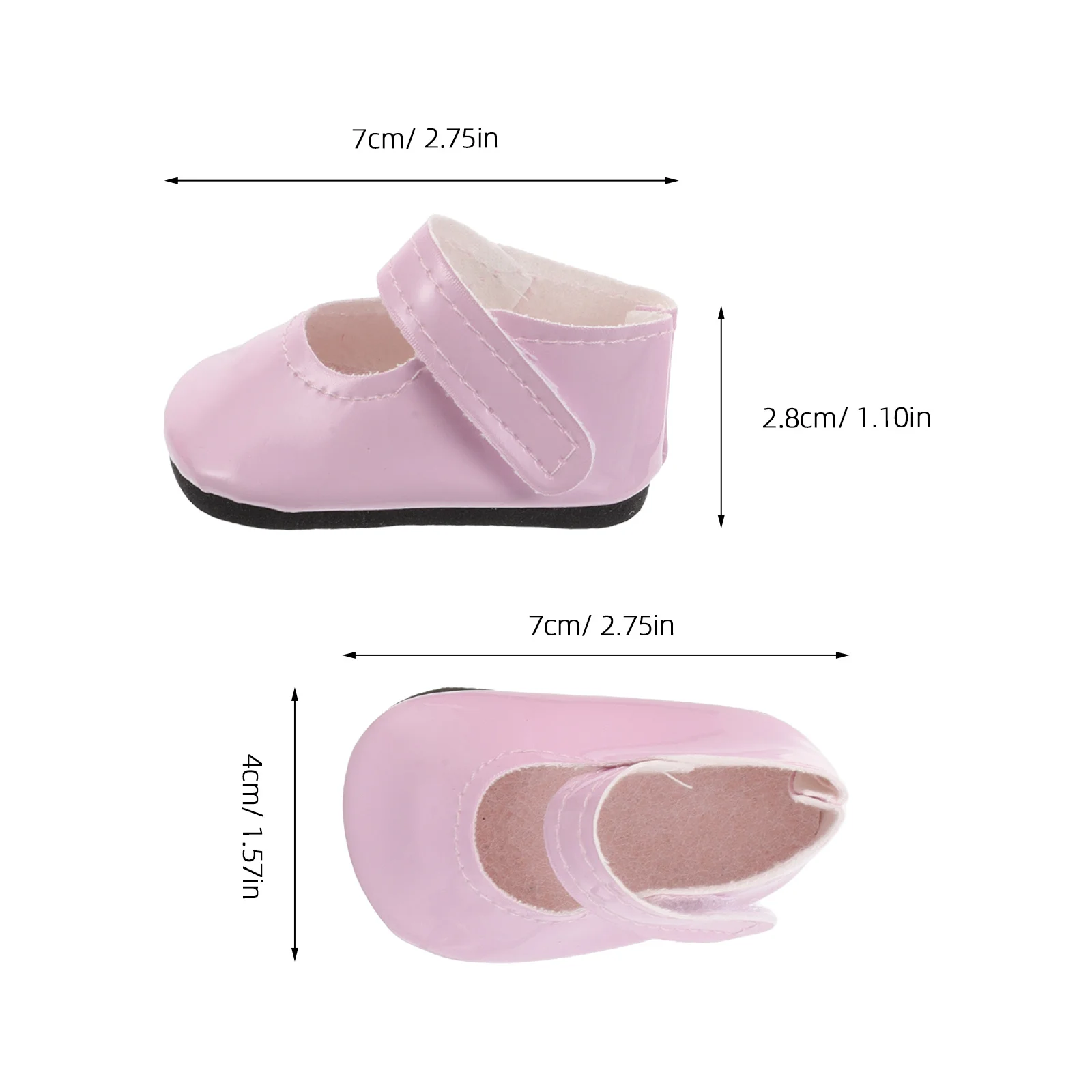Zapatos planos de imitación de 18 pulgadas, accesorios para fotos de tiempo de juego, accesorios de decoración de casa en miniatura para Mini zapato, 2 uds.