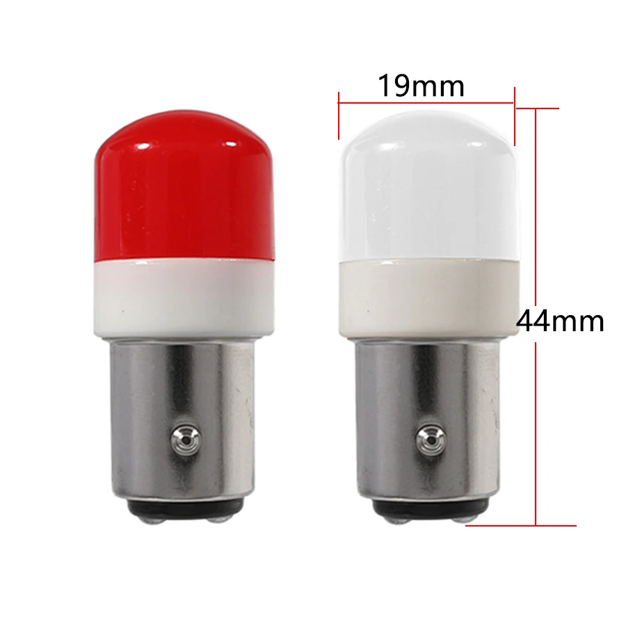 2Pcs ABS+Ceramic 1157 BAY15D P21/5W LED Bulbs For Car Brake Lamp Rear Tail Lights Red White 3030 Smd Constant Current 12-24V