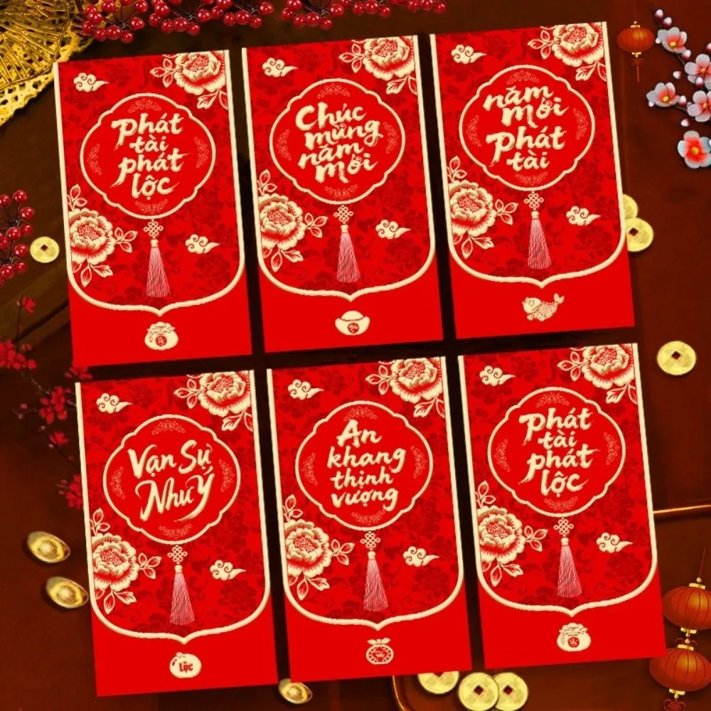 Goat Pattern Lucky Red Envelopes Thick Paper Vietnamese Year Blessing Bag Fade Proof Tear Resistant Lucky Money Bag