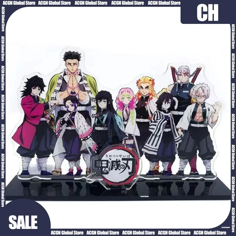 

12cm-15cm Demon Slayer Acrylic Stand Tanjiro Nezuko Zenitsu Figure Display Anime Merch Desk Decor Collection Toy Birthday Gift