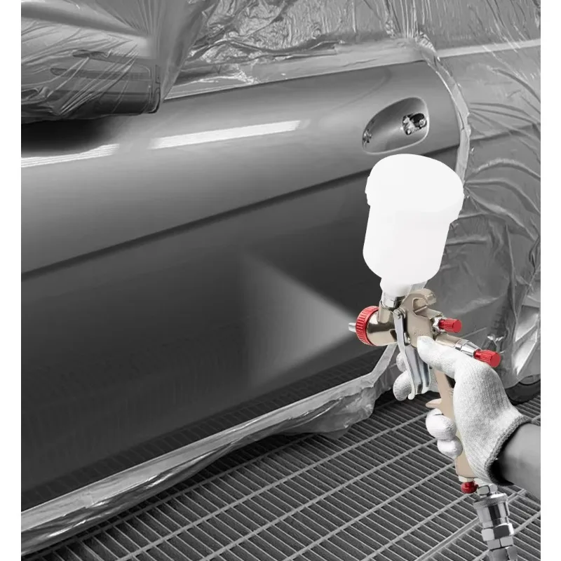 

R100 Stainless Steel Mini Air Paint Spray Gun Car Surface Painting Gravity/Pressure Feed OEM Supported 1-Year Warranty