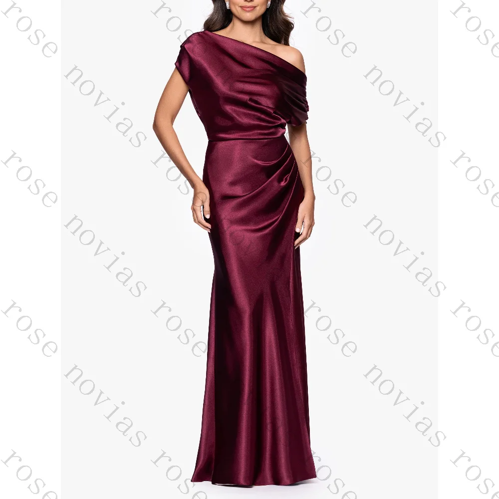 

Customized Sexy One-shoulder Short Sleeves Pleat Evening Dresses Elegant Celebrity Dress Exquisite High Quality Prom Party Gowns