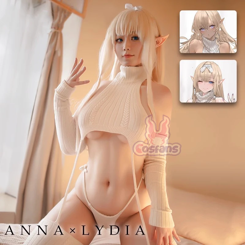 

Anime Cosplay BOCCHI THE ROCK Gotoh Hitori Cosplay Costume Women Anna Lydia Destroyer Sweater Sexy White Sweater Women