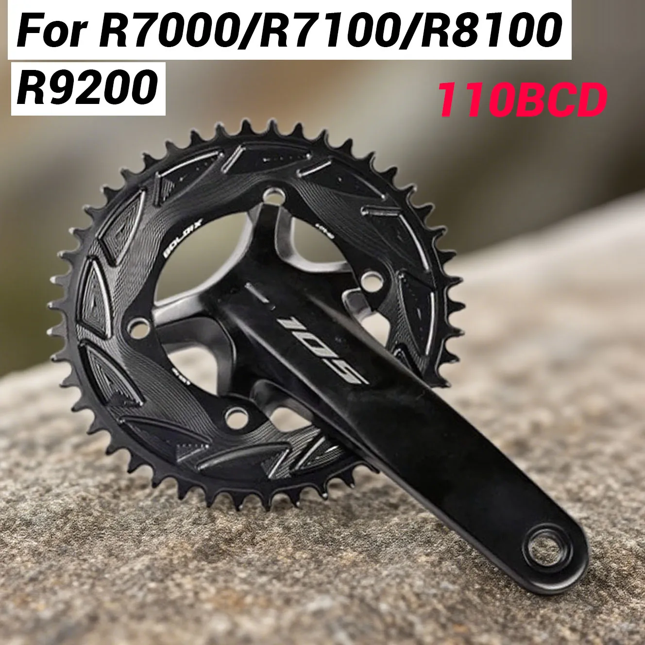 

110bcd Chainring 4 Bolt For Shimano R7000 R7100 R8100 R9200 Narrow Wide 3mm Offset 110 Bcd Aero Sprocket 46t 48t 50t 52t 54t 56t