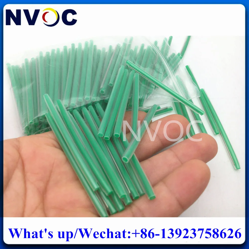 1000pcs 50mm 60mm 45mm 40mm Green Bare Fiber Optical 1Rod/Needle Heat Shrink Tube Fusion Protection Splicing Protective Sleeve