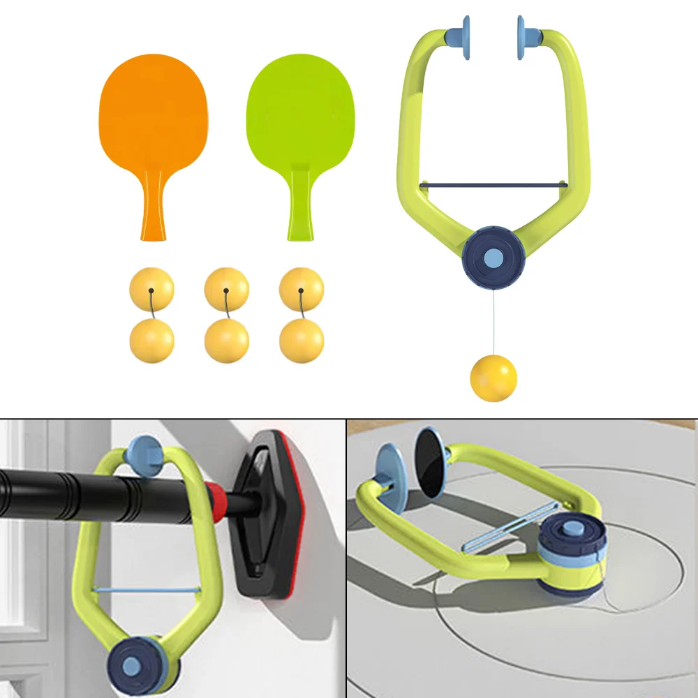 Children's Hanging Table Tennis Exerciser for Door Frame Pong Trainer Indoor Sports Parent-child Interactive Educational Toys