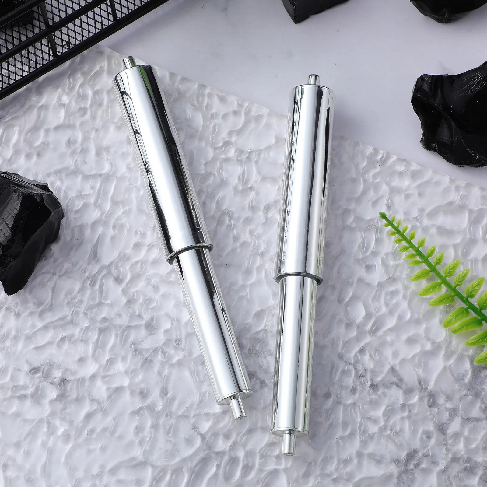 

2pcs Toilet Paper Holder Replacement Roller Plastic Retractable Tissue Holder Rod Durable Simple for Home Hotel Bathroom Use
