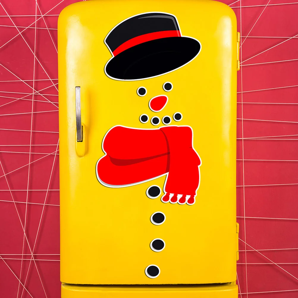 

Christmas Magnetic Refrigerator Stickers Decoration Fridge Magnets Cute Decorate Pvc Snowman
