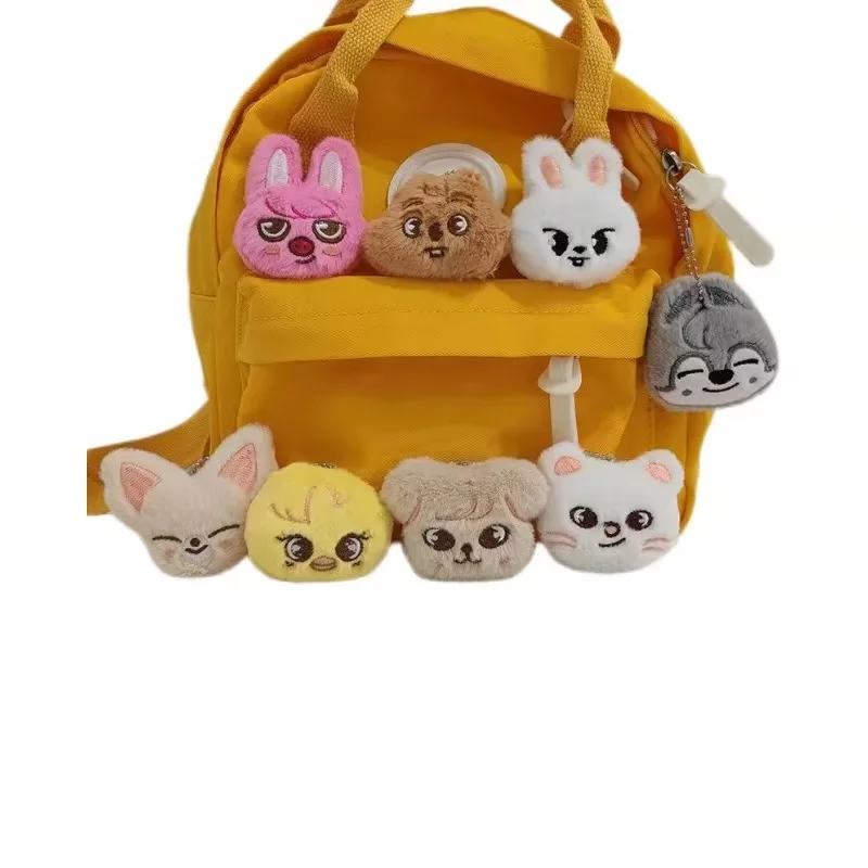 

Kzoo Stray Children Cartoon Doll SKZ Hyunjin Bangchan Wolf Chicken Dog Doll Clothing Bag Accessories Mini Bag Pendant Gift