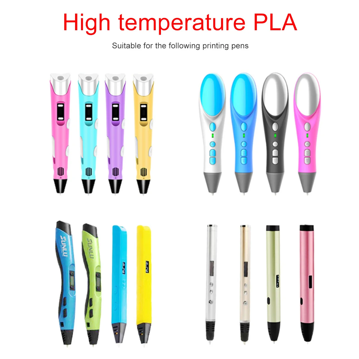 

175mm Diameter Pla 3D Printer Filament 18 Random Colors Universal Compatible with 1.75mm 3D Pens Creative DIY Printing Filament