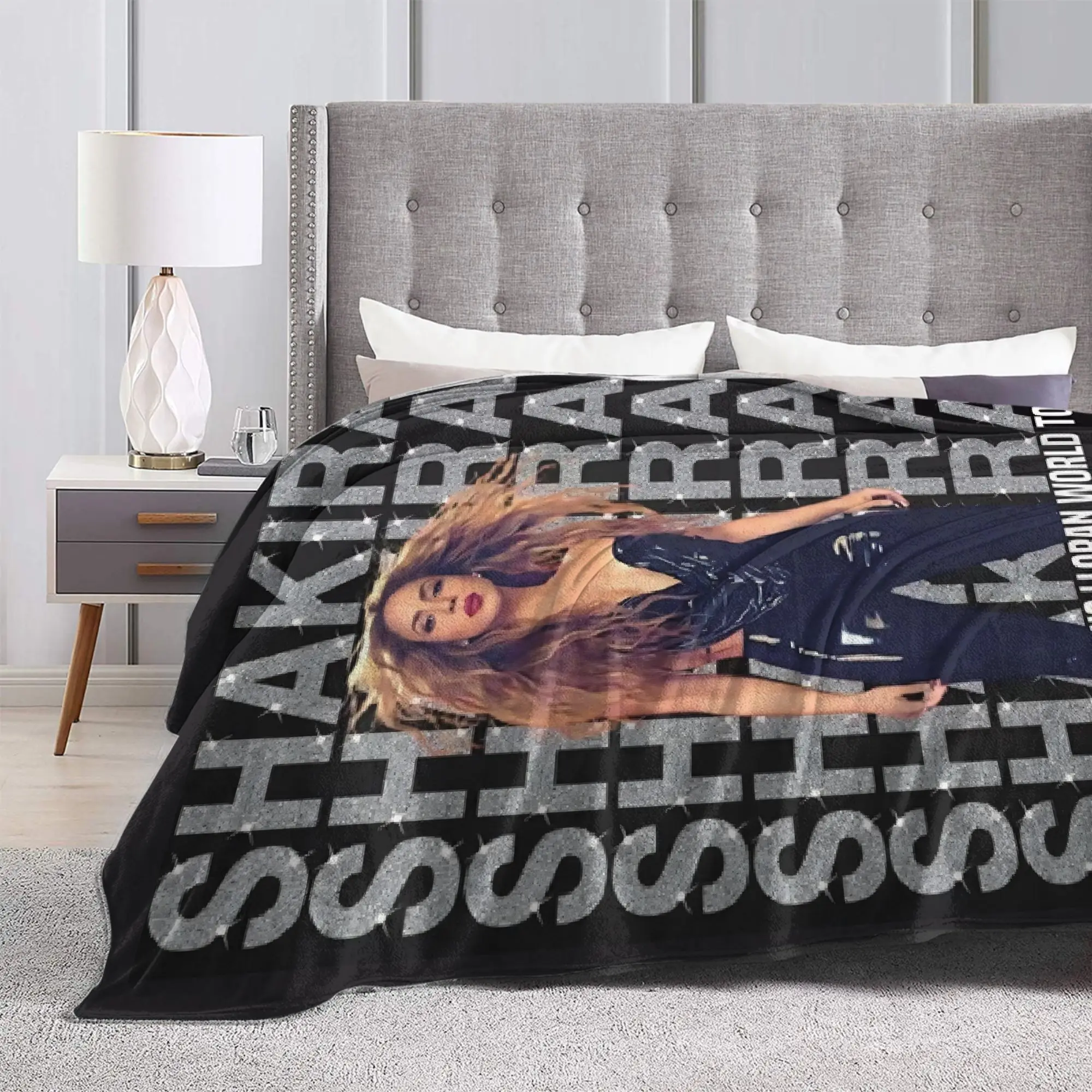 Shakiras LMYNL World Tour Knitted Blankets Flannel Singer Warm Throw Blanket for Car Sofa Couch Bed Rug