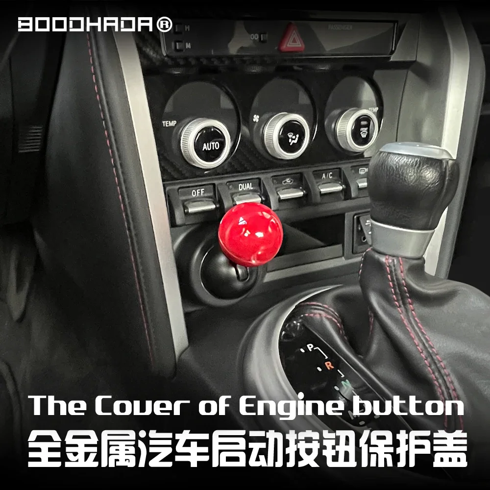 For car start button with one click, decorative sticker, liquid cat x BOODHADA all metal ball club style