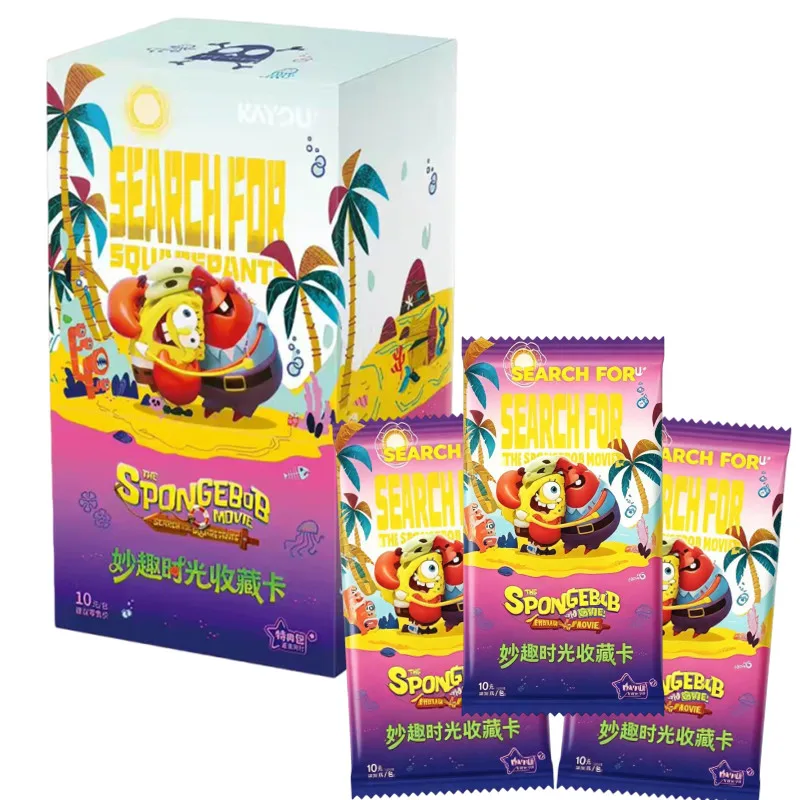 Tarjeta Original de Bob Esponja de KAYOU, Paquete Especial de Diversión, Colección del 25 Aniversario de Bikini Bottom, Tarjeta de Regalo para Niños