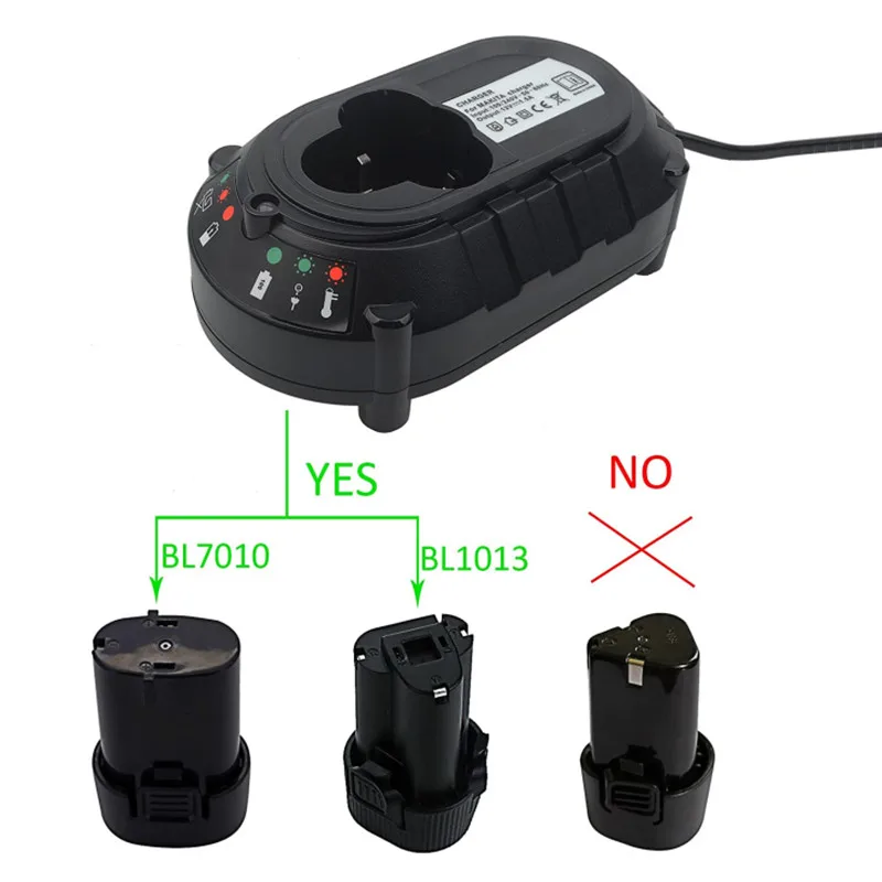 New Li-ion Battery Charger For Makita 10.8V/12V Lithium Battery BL1013 DC10WA UK/US Plug Optional